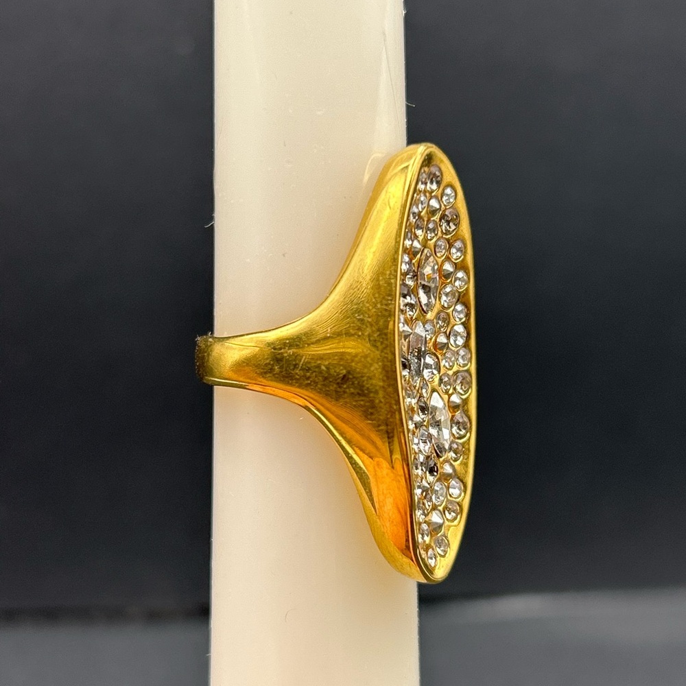 Alexis Bittar Gold and Crystal Ring~Size 7 - Picture 2 of 6